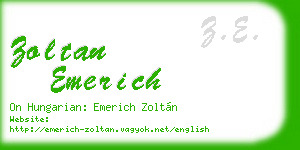 zoltan emerich business card